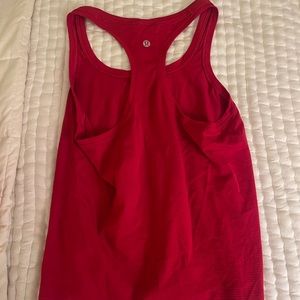 LULULEMON Swiftly Racerback Size 6 Race Length DARK RED